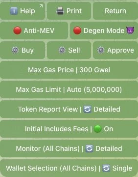 Maestro BNB settings with optional Anti-MEV and gas-limit controls